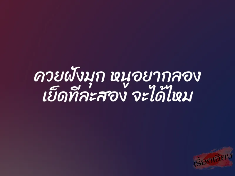 ควยฝังมุก หนูอยากลอง เย็ดทีละสอง จะได้ไหม