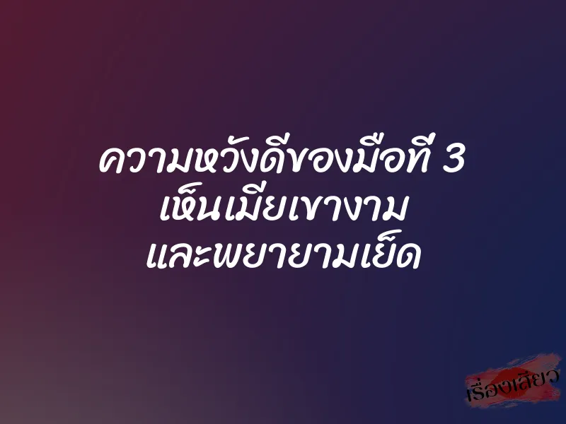 ความหวังดีของมือที่ 3 เห็นเมียเขางาม และพยายามเย็ด