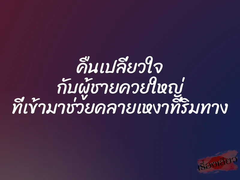 คืนเปลี่ยวใจ กับผู้ชายควยใหญ่ ที่เข้ามาช่วยคลายเหงาที่ริมทาง