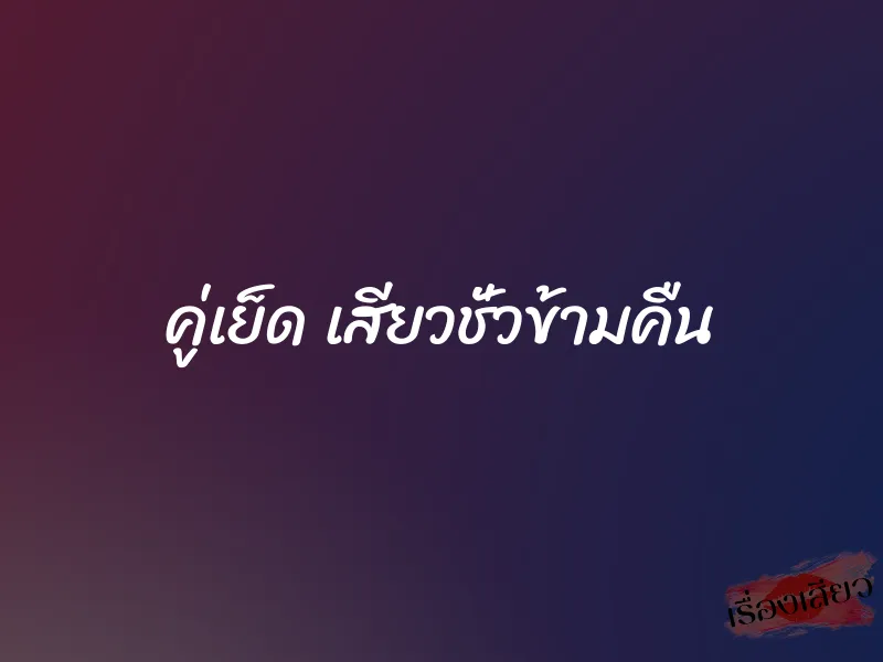 คู่เย็ด เสียวชั่วข้ามคืน