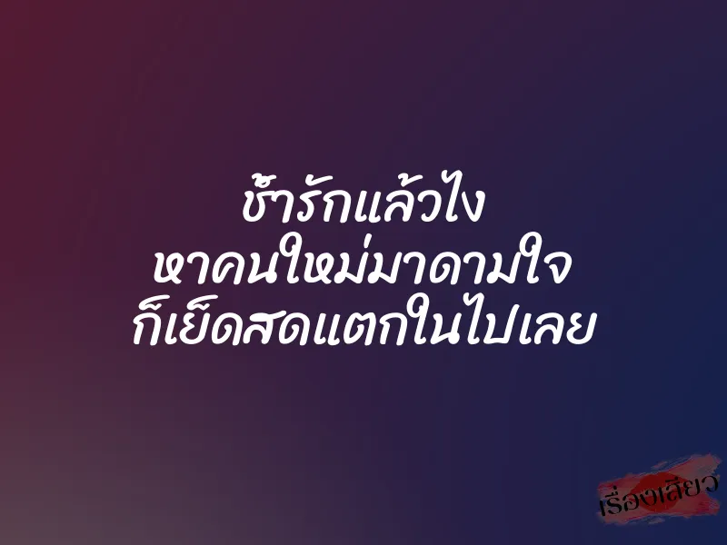 ช้ำรักแล้วไง หาคนใหม่มาดามใจ ก็เย็ดสดแตกในไปเลย