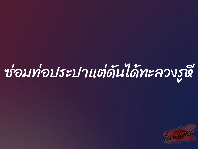 ซ่อมท่อประปาแต่ดันได้ทะลวงรูหี