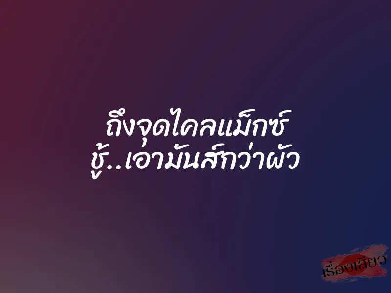 ถึงจุดไคลแม็กซ์ ชู้..เอามันส์กว่าผัว