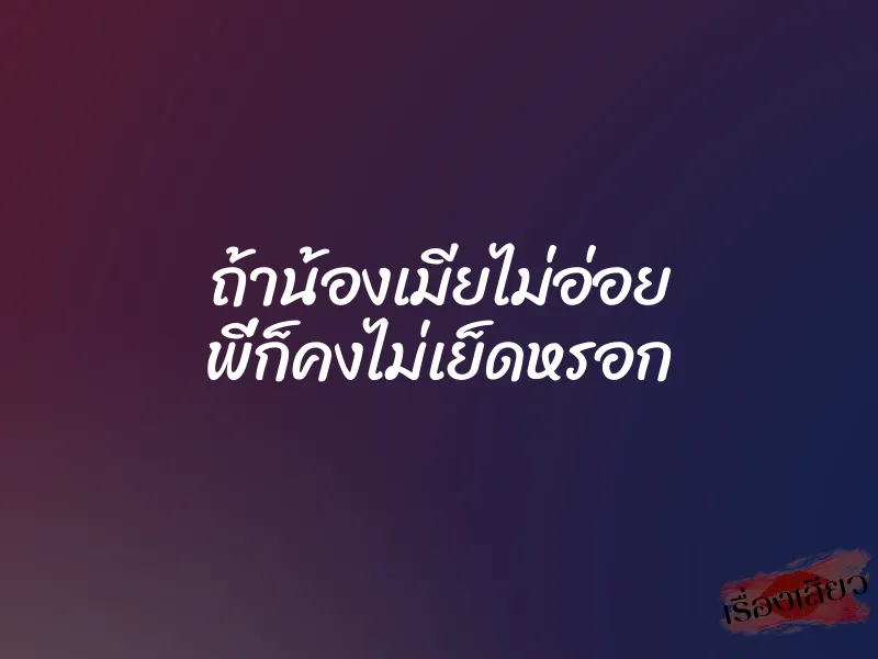 ถ้าน้องเมียไม่อ่อย พี่ก็คงไม่เย็ดหรอก
