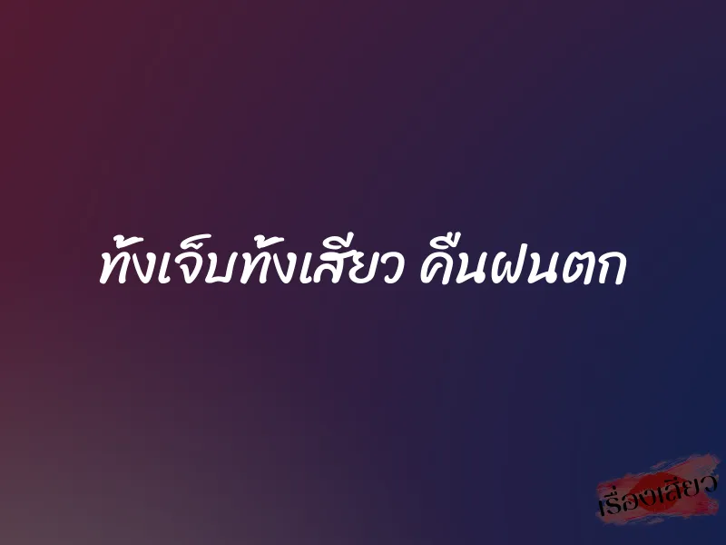 ทั้งเจ็บทั้งเสียว คืนฝนตก