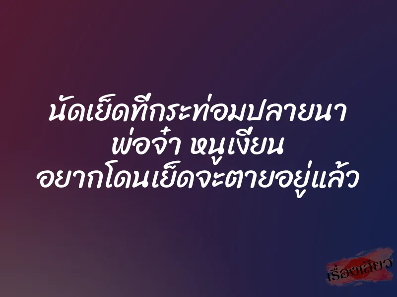นัดเย็ดที่กระท่อมปลายนา พ่อจ๋า หนูเงี่ยน อยากโดนเย็ดจะตายอยู่แล้ว