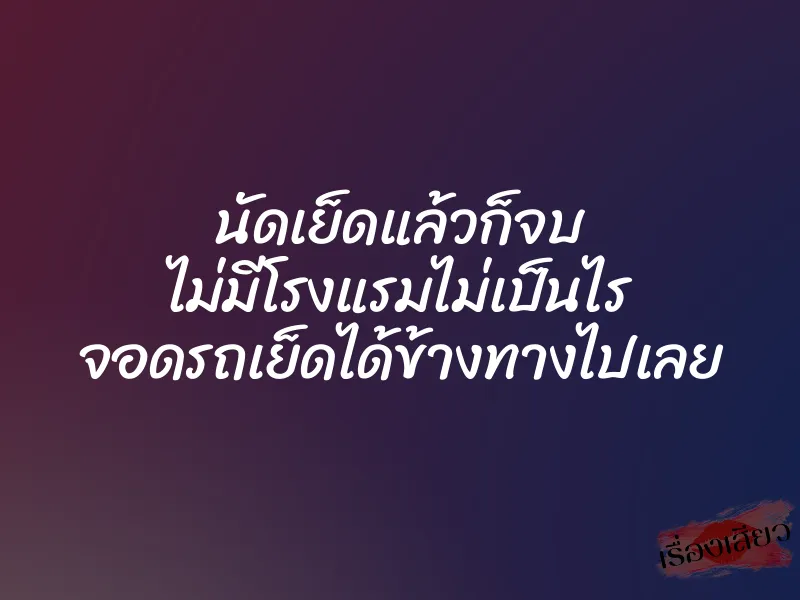 นัดเย็ดแล้วก็จบ ไม่มีโรงแรมไม่เป็นไร จอดรถเย็ดได้ข้างทางไปเลย