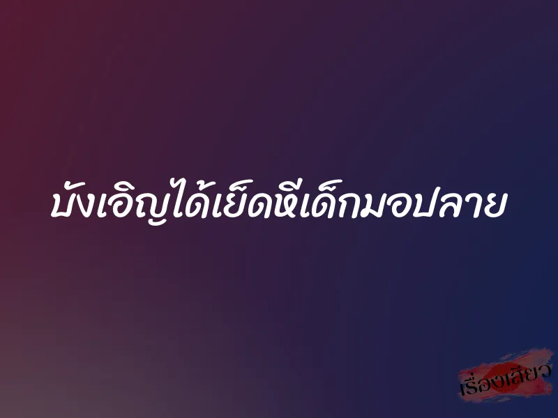 บังเอิญได้เย็ดหีเด็กมอปลาย