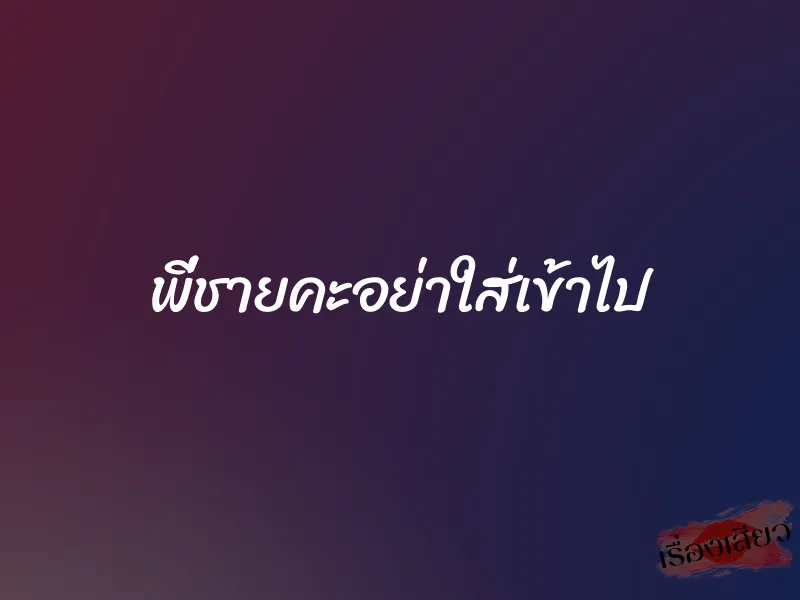 พี่ชายคะอย่าใส่เข้าไป