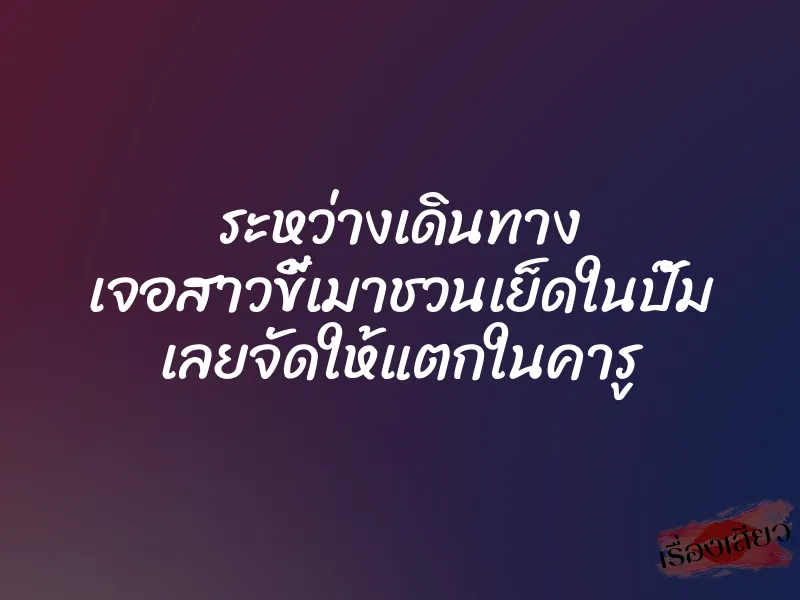 ระหว่างเดินทาง เจอสาวขี้เมาชวนเย็ดในปั๊ม เลยจัดให้แตกในคารู