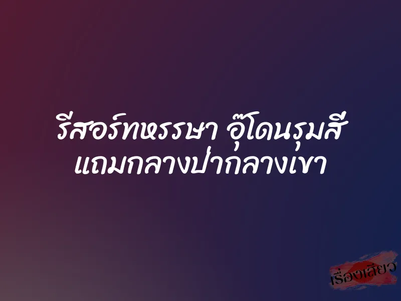 รีสอร์ทหรรษา อุ๊โดนรุมสี่ แถมกลางป่ากลางเขา