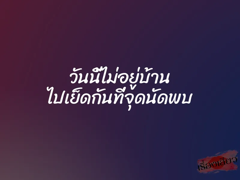 วันนี้ไม่อยู่บ้าน ไปเย็ดกันที่จุดนัดพบ