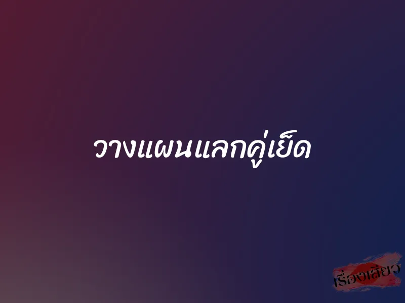 วางแผนแลกคู่เย็ด