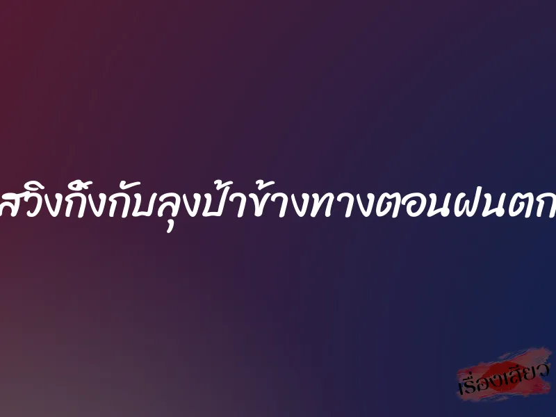 สวิงกิ้งกับลุงป้าข้างทางตอนฝนตก
