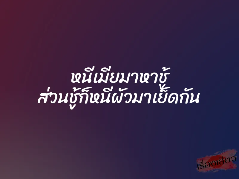 หนีเมียมาหาชู้ ส่วนชู้ก็หนีผัวมาเย็ดกัน