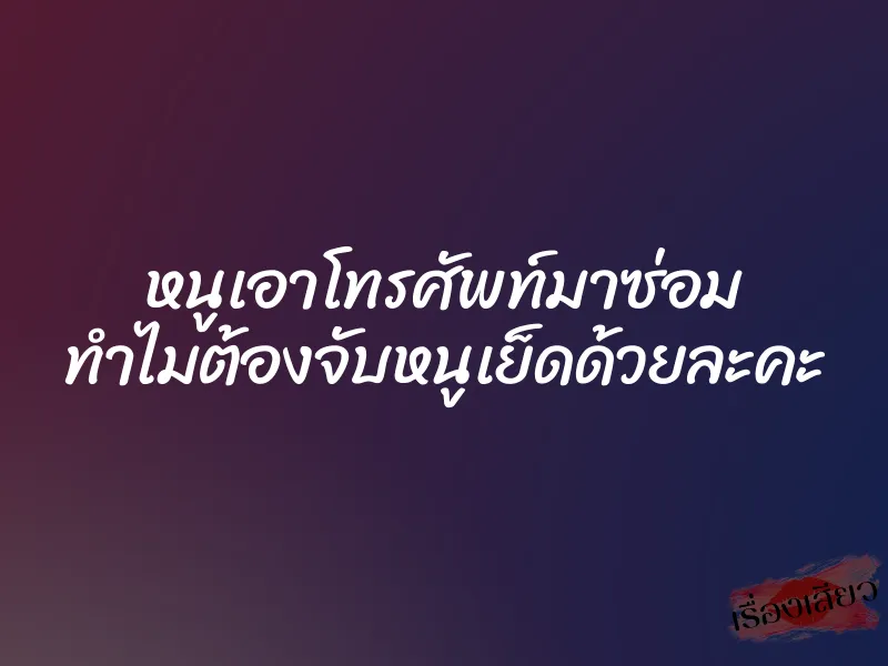 หนูเอาโทรศัพท์มาซ่อม ทำไมต้องจับหนูเย็ดด้วยละคะ