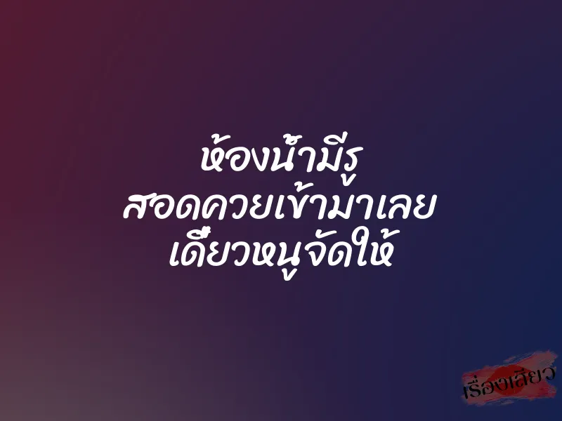 ห้องน้ำมีรู สอดควยเข้ามาเลย เดี๋ยวหนูจัดให้