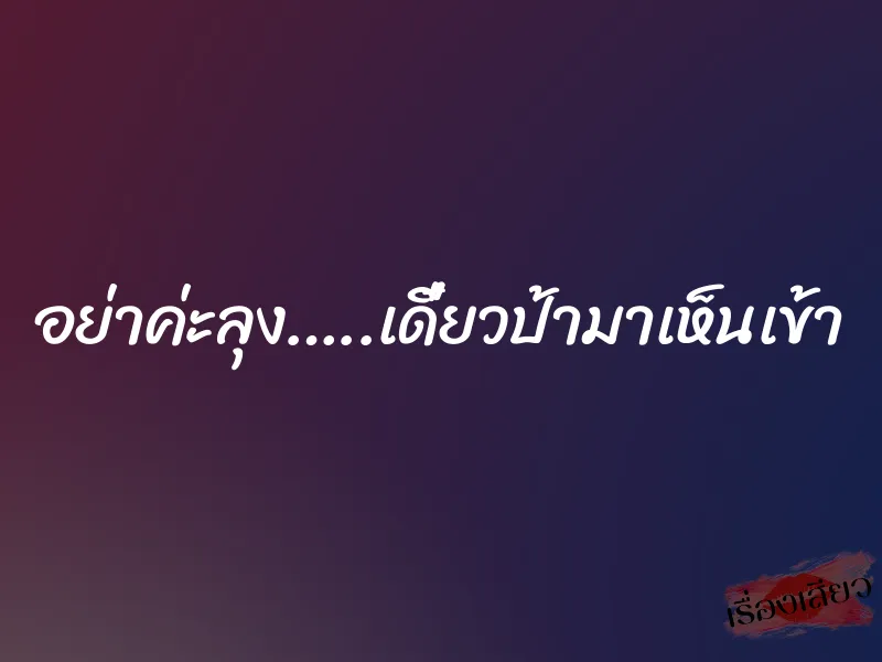 อย่าค่ะลุง…..เดี๋ยวป้ามาเห็นเข้า
