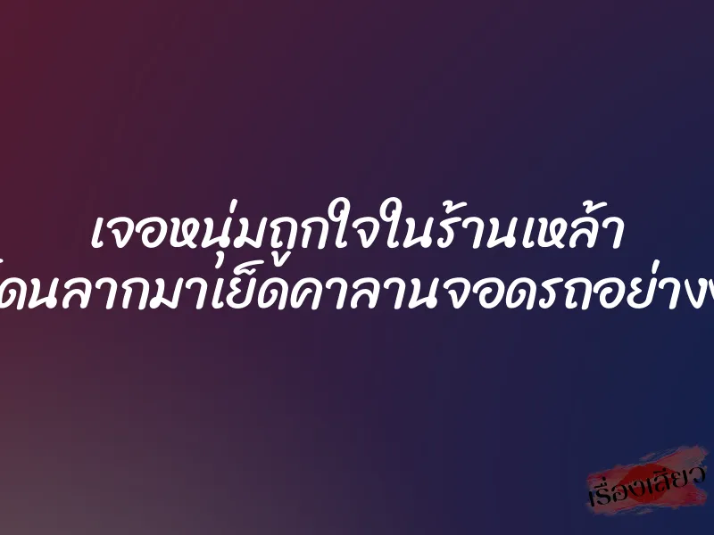เจอหนุ่มถูกใจในร้านเหล้า เลยโดนลากมาเย็ดคาลานจอดรถอย่างง่ายๆ