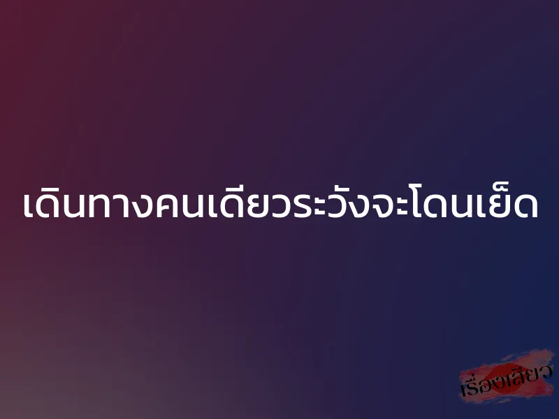 เดินทางคนเดียวระวังจะโดนเย็ด