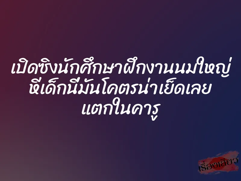 เปิดซิงนักศึกษาฝึกงานนมใหญ่ หีเด็กนี่มันโคตรน่าเย็ดเลย แตกในคารู