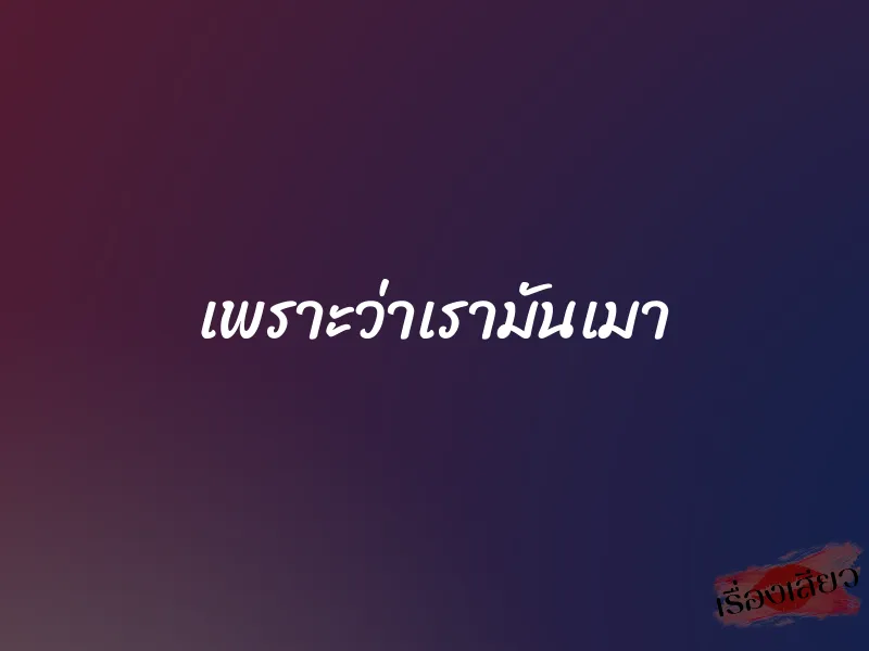 เพราะว่าเรามันเมา