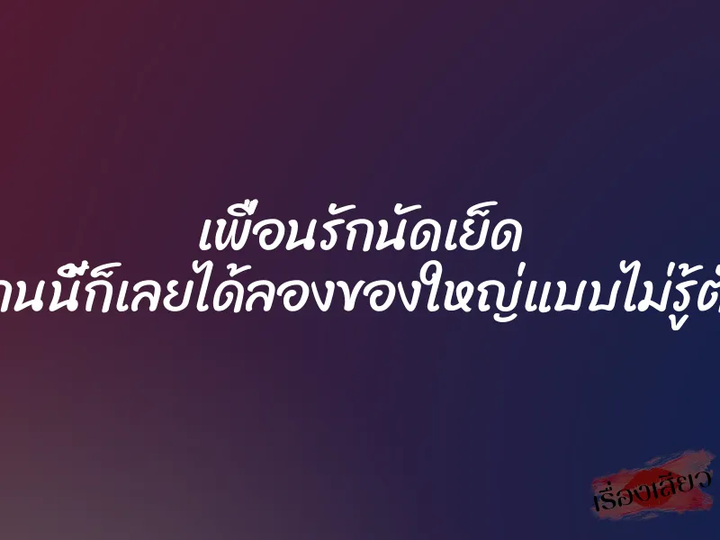 เพื่อนรักนัดเย็ด งานนี้ก็เลยได้ลองของใหญ่แบบไม่รู้ตัว