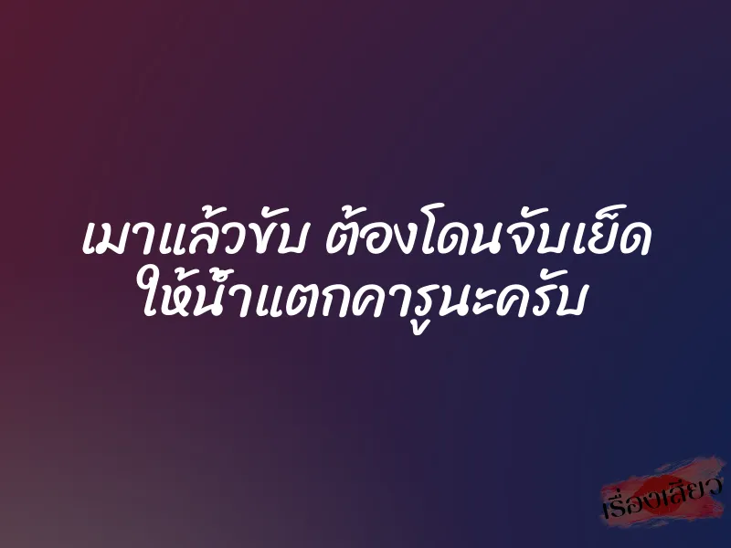 เมาแล้วขับ ต้องโดนจับเย็ด ให้น้ำแตกคารูนะครับ