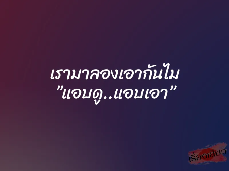 เรามาลองเอากันไม ”แอบดู..แอบเอา”
