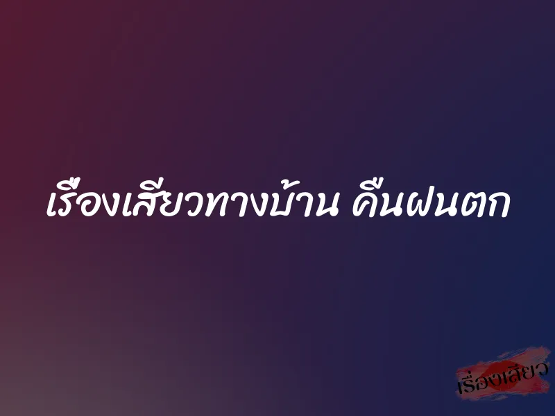 เรื่องเสียวทางบ้าน คืนฝนตก