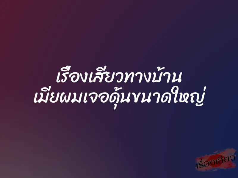 เรื่องเสียวทางบ้าน เมียผมเจอดุ้นขนาดใหญ่