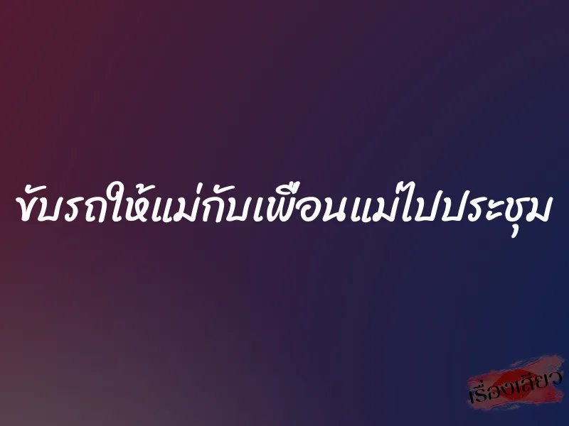 ขับรถให้แม่กับเพื่อนแม่ไปประชุม