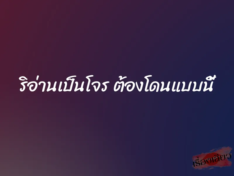 ริอ่านเป็นโจร ต้องโดนแบบนี้