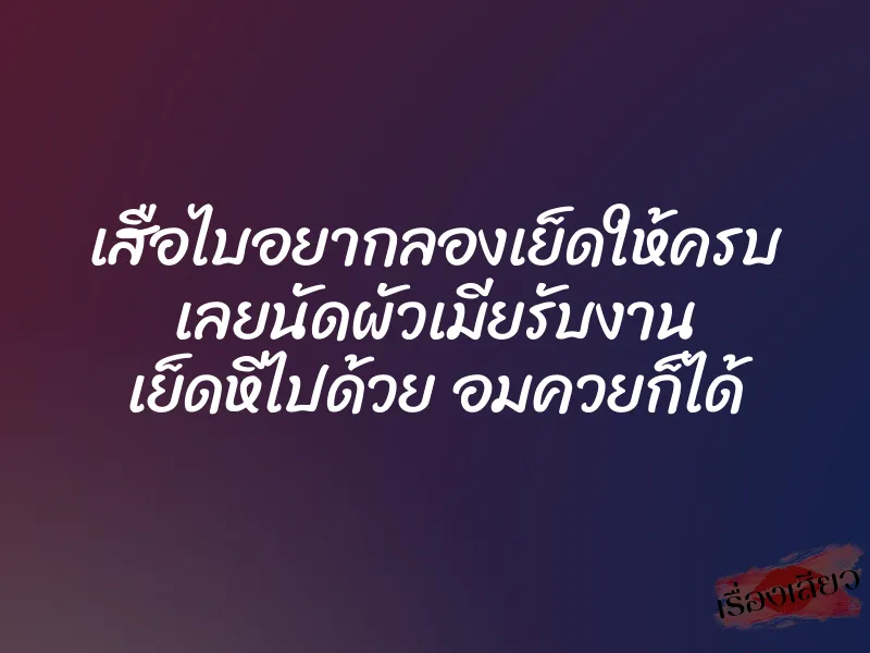 เสือไบอยากลองเย็ดให้ครบ เลยนัดผัวเมียรับงาน เย็ดหีไปด้วย อมควยก็ได้