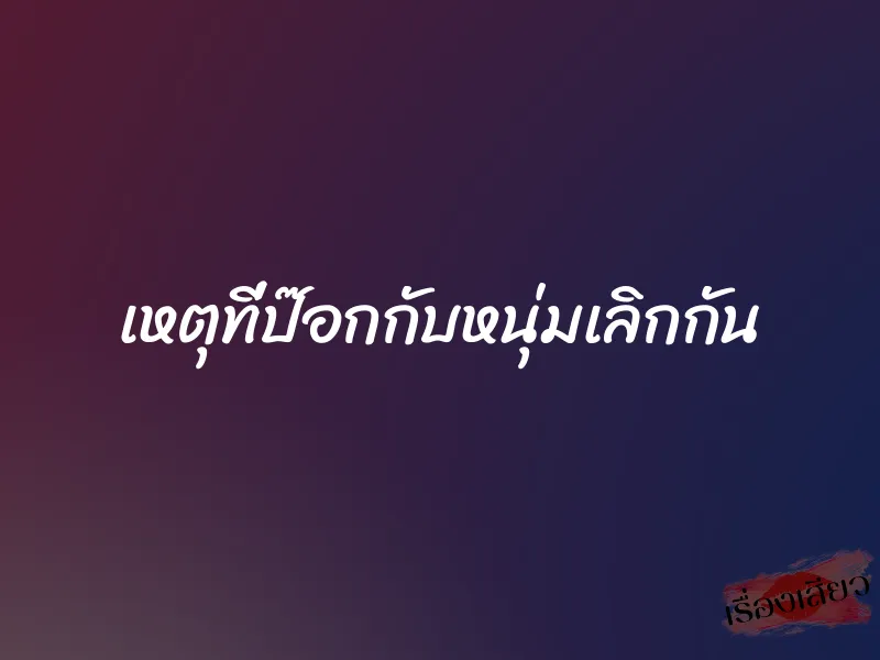 เหตุที่ป๊อกกับหนุ่มเลิกกัน