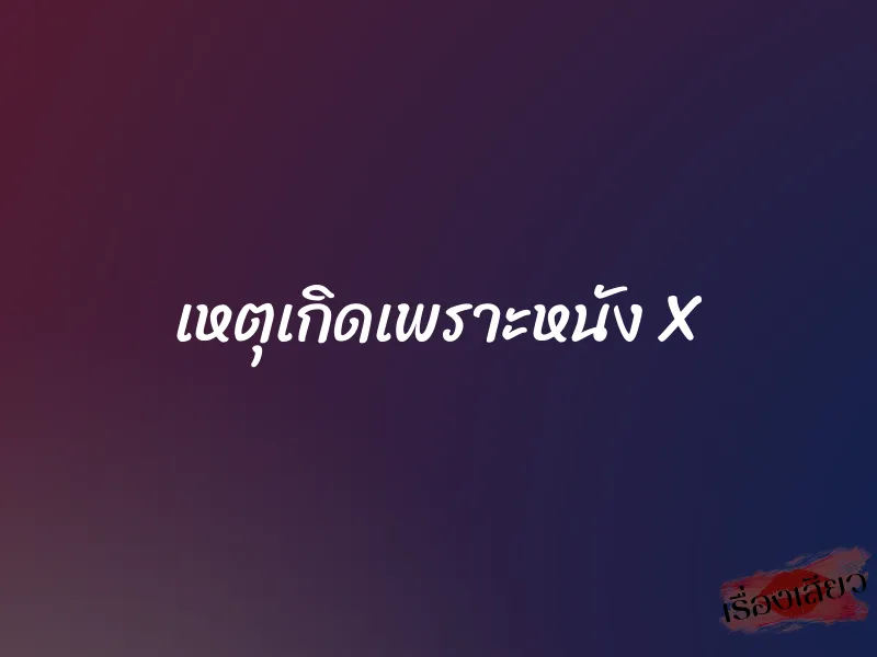 เหตุเกิดเพราะหนัง X