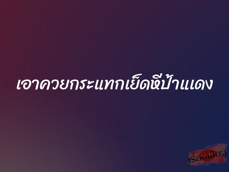 เอาควยกระแทกเย็ดหีป้าแเดง