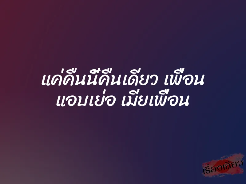 แค่คืนนี้คืนเดียว เพื่อน แอบเย่อ เมียเพื่อน