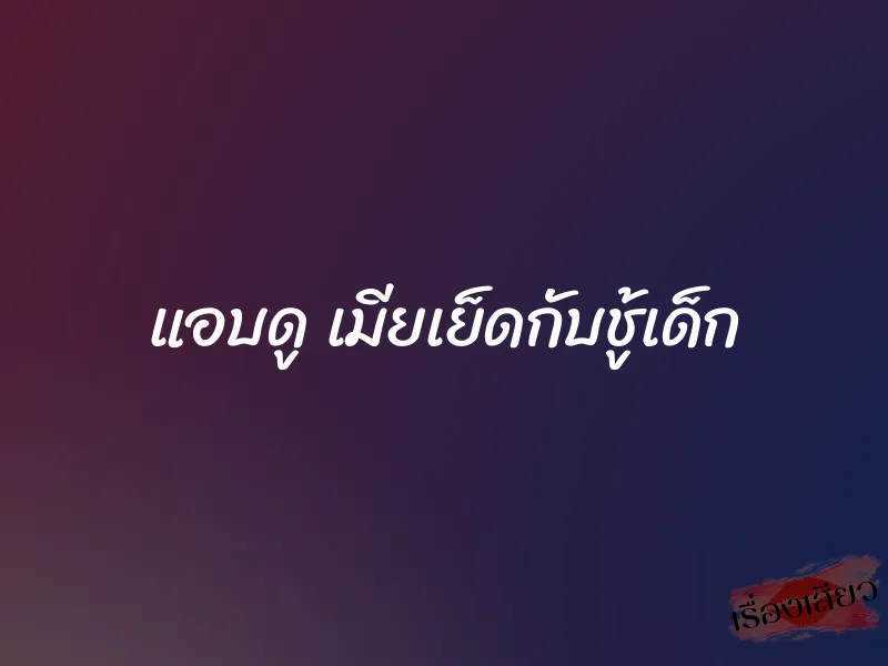 แอบดู เมียเย็ดกับชู้เด็ก