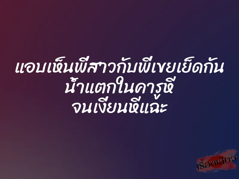 แอบเห็นพี่สาวกับพี่เขยเย็ดกัน น้ำแตกในคารูหี จนเงี่ยนหีแฉะ