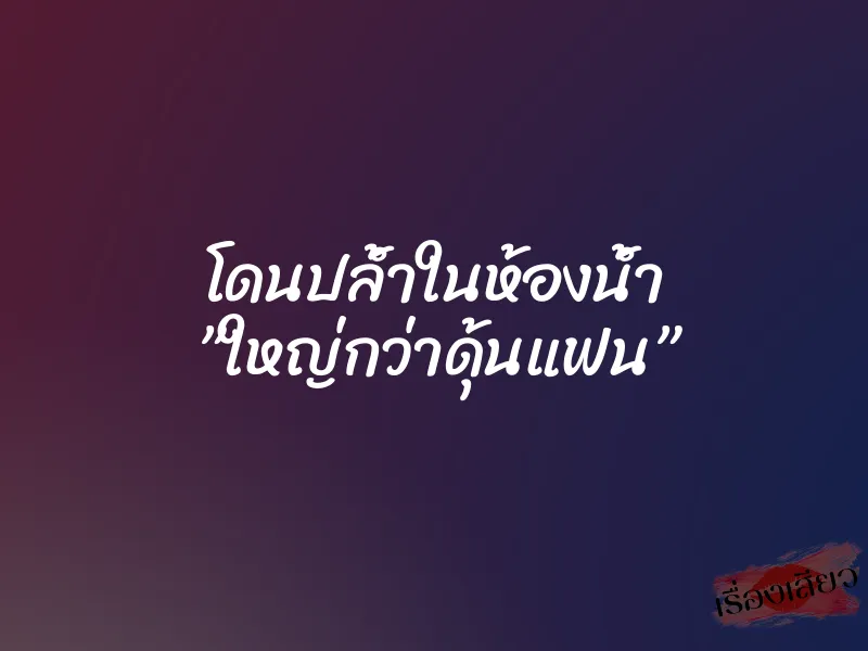 โดนปล้ำในห้องน้ำ ”ใหญ่กว่าดุ้นแฟน”