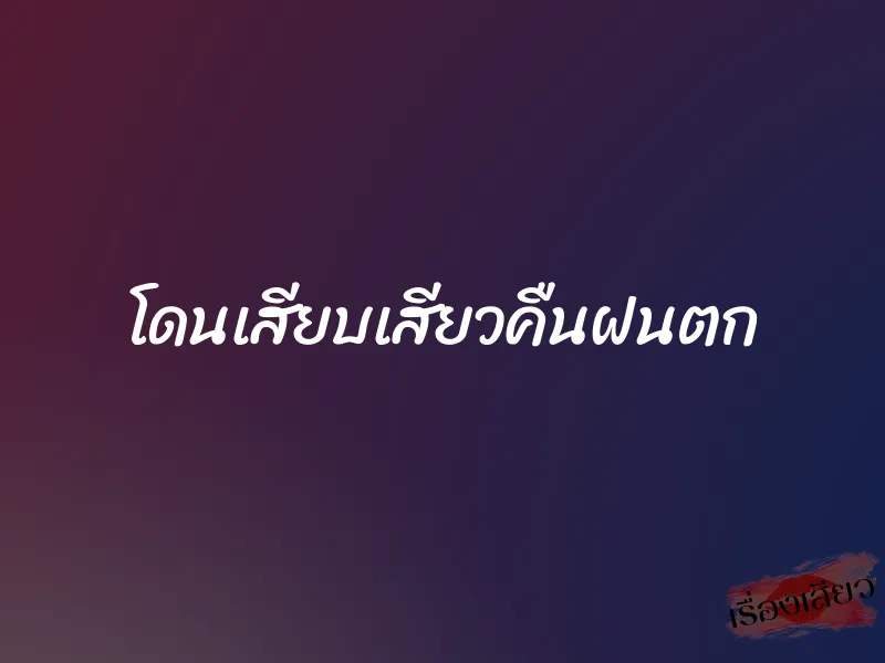 โดนเสียบเสียวคืนฝนตก