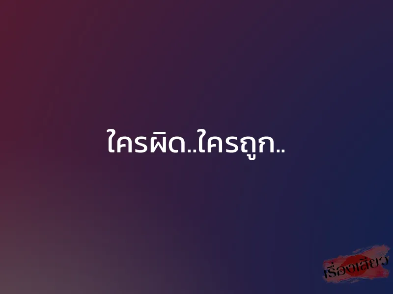 ใครผิด..ใครถูก..