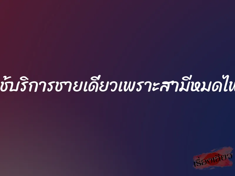 ใช้บริการชายเดี่ยวเพราะสามีหมดไฟ