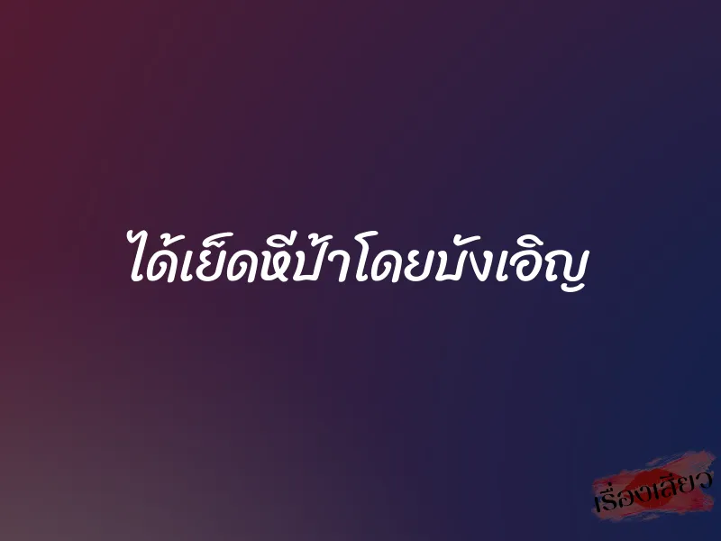 ได้เย็ดหีป้าโดยบังเอิญ