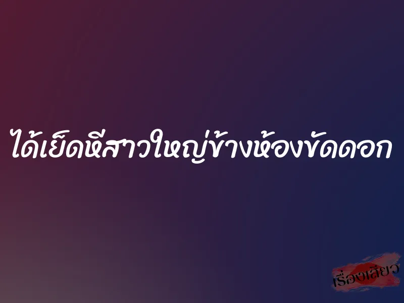ได้เย็ดหีสาวใหญ่ข้างห้องขัดดอก